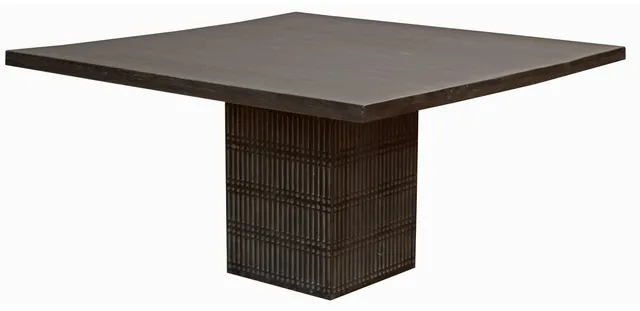 Sarah Solid Wood 42" Square Gathering Table in Antique Brown Finish