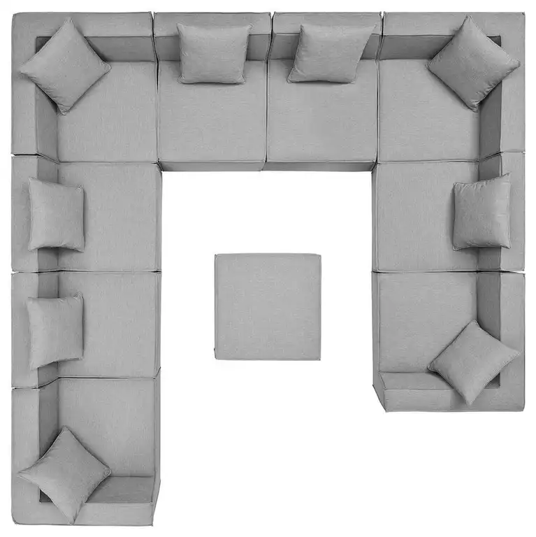 Saybrook Outdoor Patio Upholstered 10-Piece Sectional Sofa
