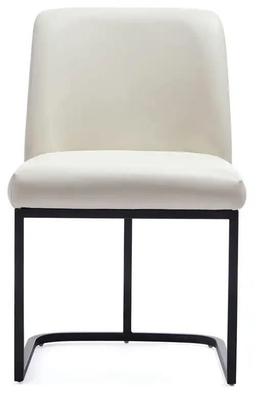 Serena Faux Leather Dining Chair, Cream