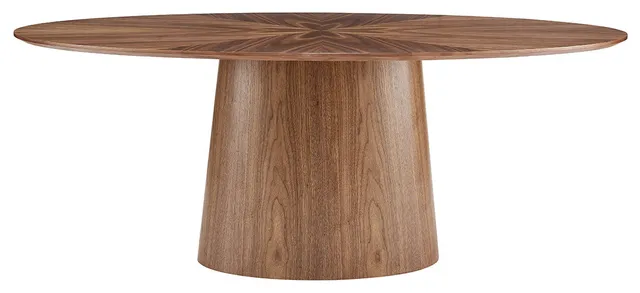 Serena Oval Dining Table 79", American Walnut