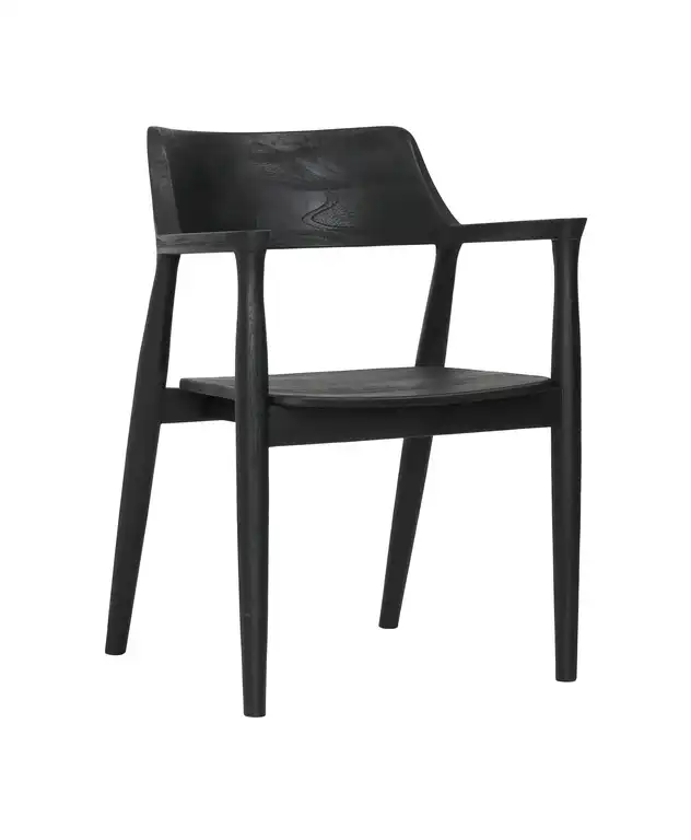 Shadowbrook Teak Dining Chair, Black