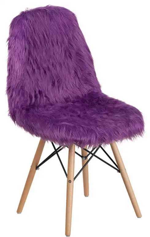 Shaggy Dog Purple Accent Chair