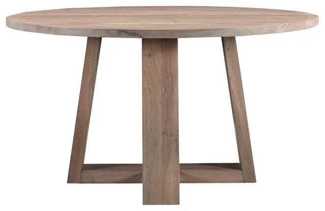 Sleek Acacia Round Dining Table, Belen Kox