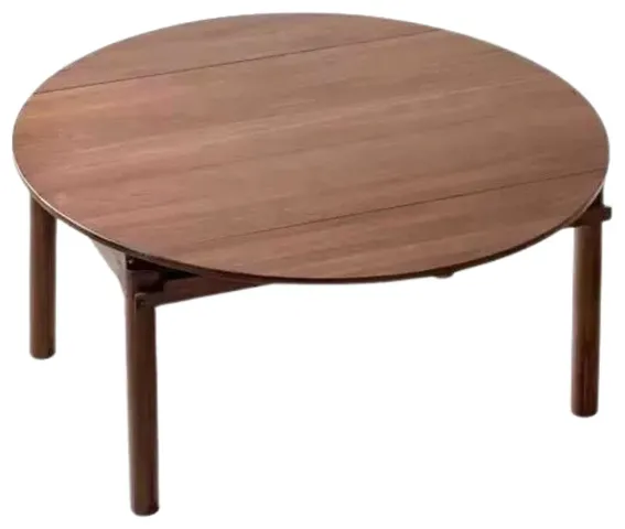 Solid Wood Folding Dining Table, Black Walnut
