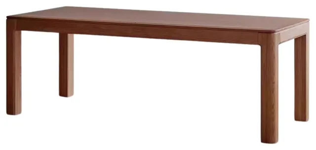 Solid Wood Large Dining Table, Walnut Color / Ash 78.7" Table