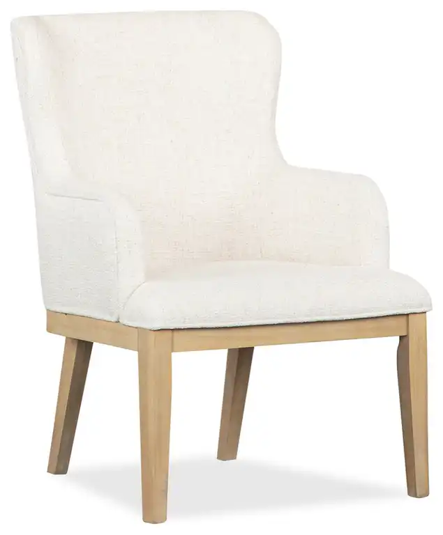 Somerset Butternut Dining Upholstered Arm Chair, Set of 2