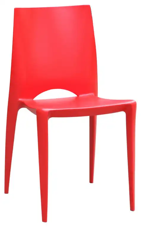 Square Dining Chair, Red
