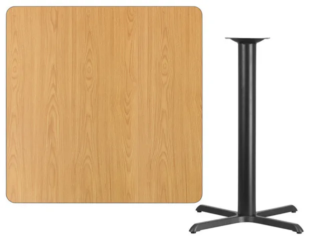 Square Natural Table Top XU-NATTB-4242-T3333B-GG