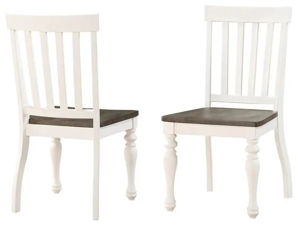 Steve Silver Joanna Two-tone Ivory and Dark Oak Side Chair