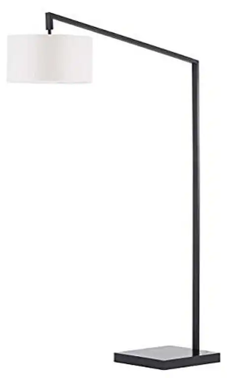 Stretch Chairside Arc Floor Lamp - Matte Black