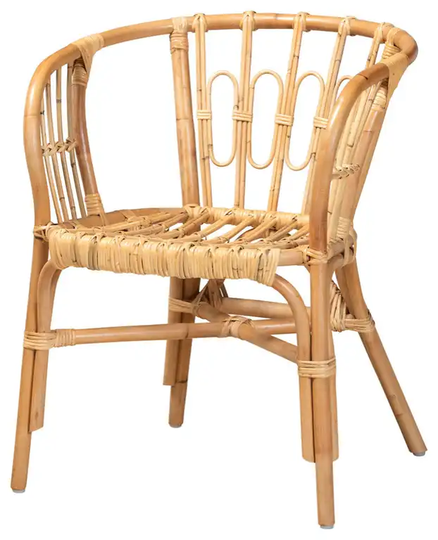 Sukhma California Coastal Rattan Dining Chair