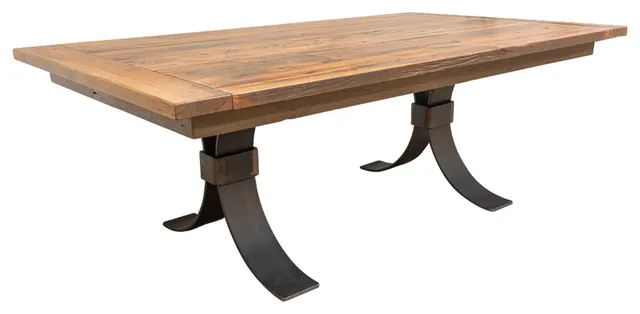 Tabernash Rectangular Barnwood Dining Table, Natural, 48x144