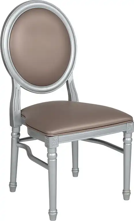 Taupe Round Back Dining Chair