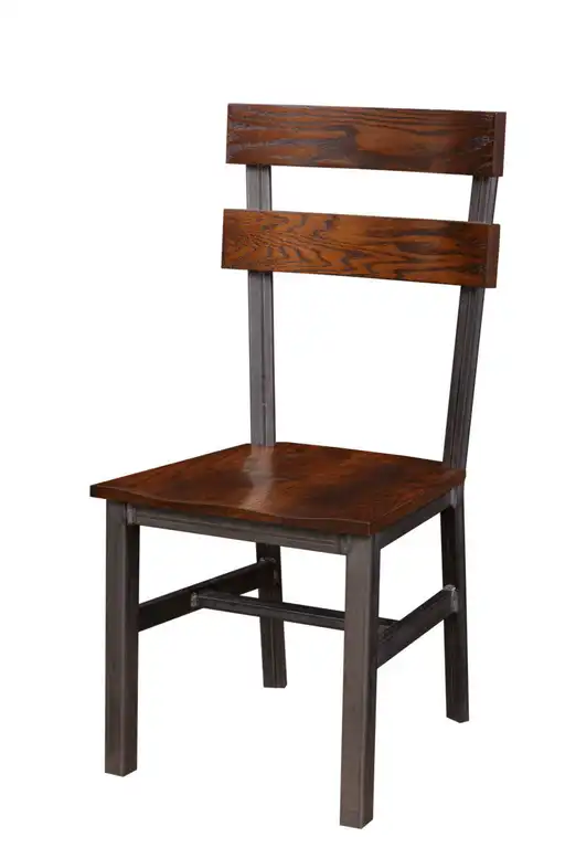 The Dartmouth Dining Chair, Harvest Oak and Steel