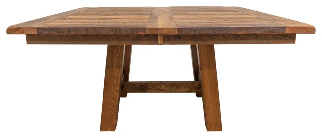 Thornwood Square Reclaimed Barnwood Dining Table, Natural, 54"x54", None