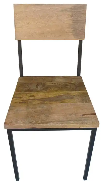 Timbergirl Reclaimed Wood And Metal Chair, Set of 2
