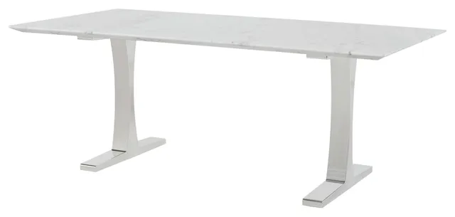 Toulouse White Stone Dining Table, HGNA480
