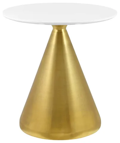 Tupelo 28" Dining Table, Gold White
