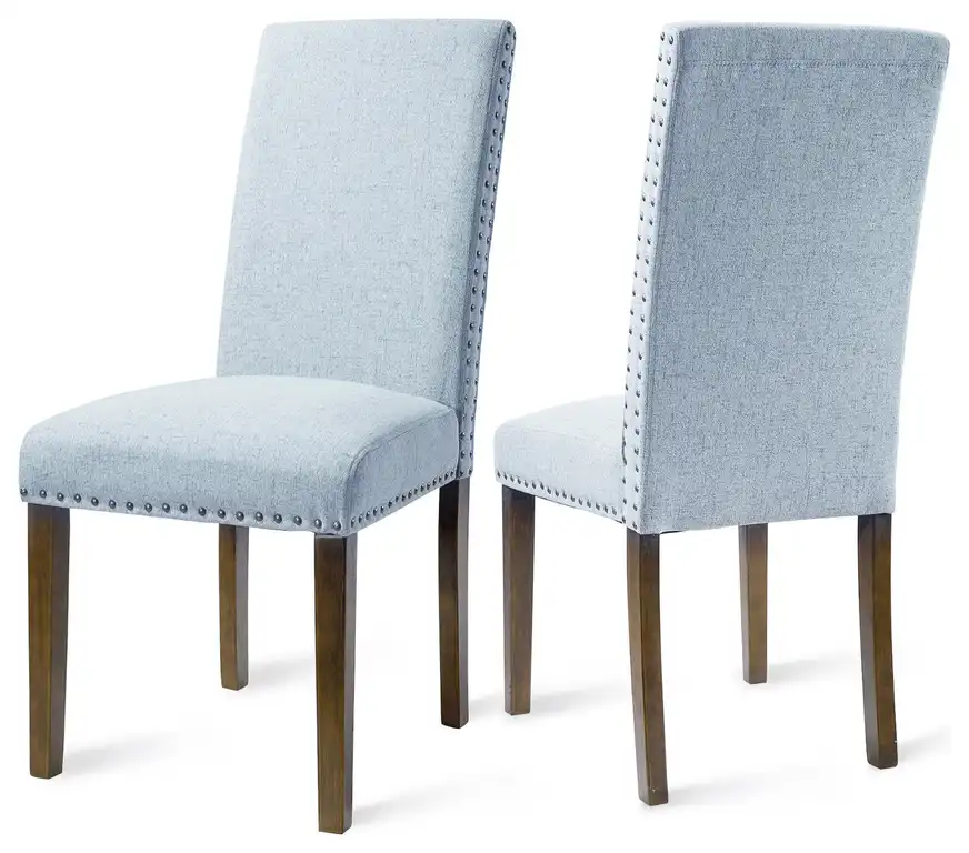 Upholstered Dining Chairs Set of 2, Blue