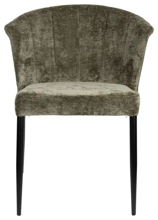 Upholstered Dining Chairs, Set of 2, Dutchbone Georgia, Green