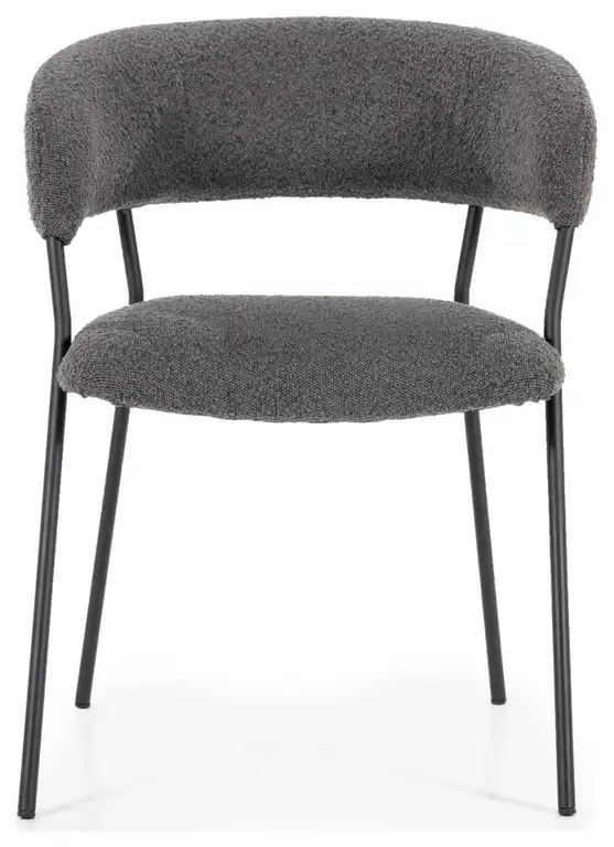 Upholstered Modern Dining Chair | Eleonora Luka, Anthracite