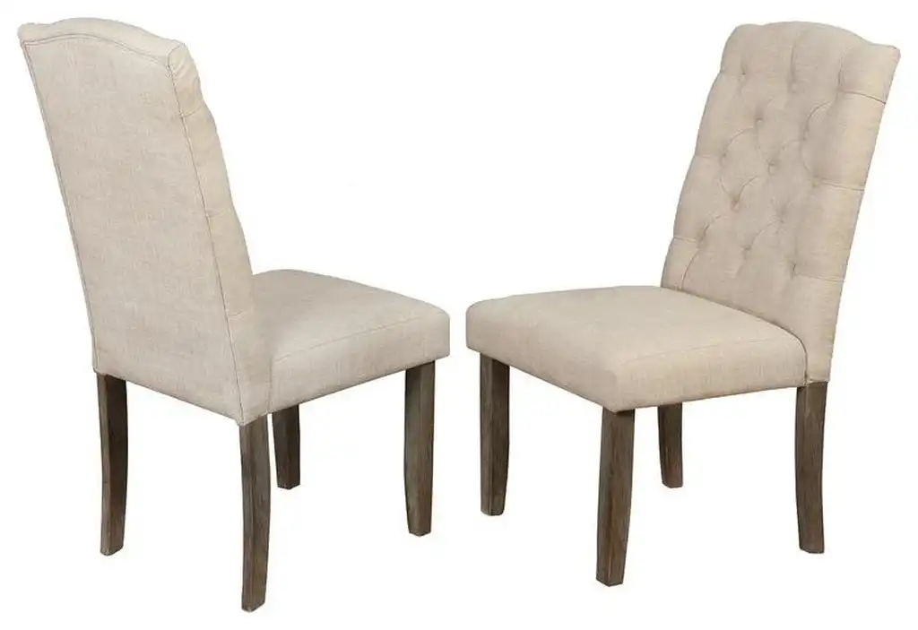 Upholstered Side Chair With Tufted Buttons