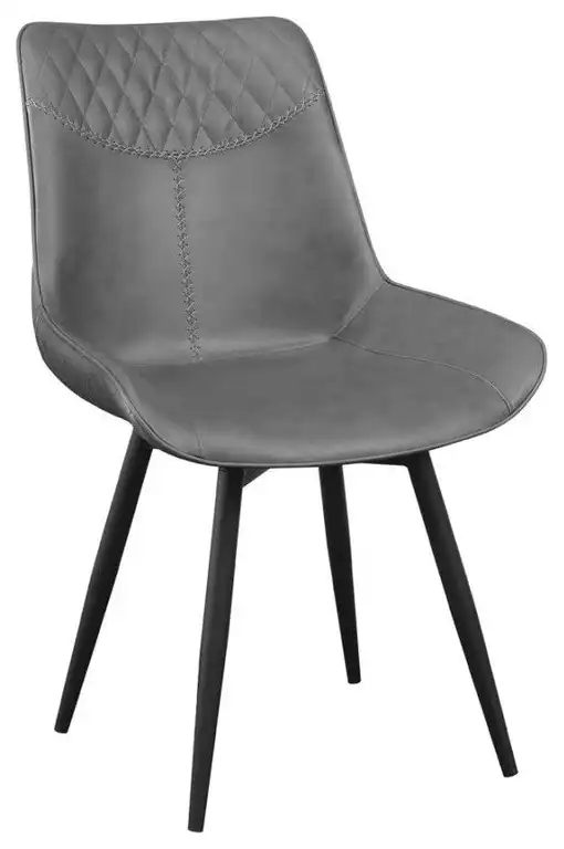 Upholstered Swivel Dining Side Chairs, Gray, Set of 2