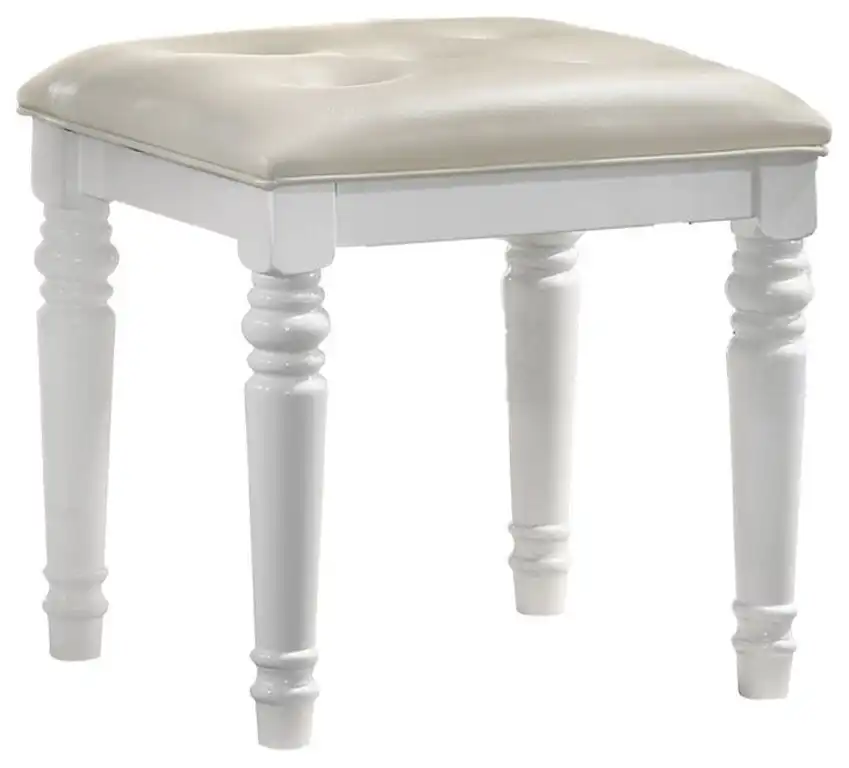 Valentino Vanity Table Stool-White