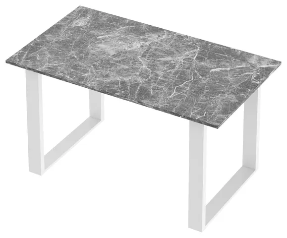 Venta Dining Table, Dark Venatino/White