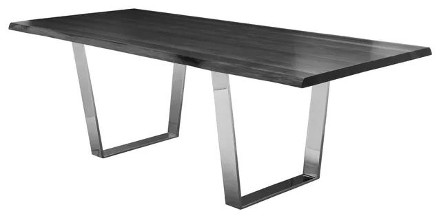 Versailles Oxidized Grey Wood Dining Table, HGSR415