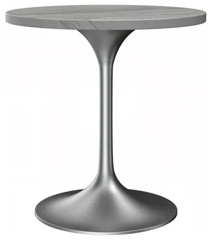 Verve Collection 27 Round Dining Table, Brushed Gold Base