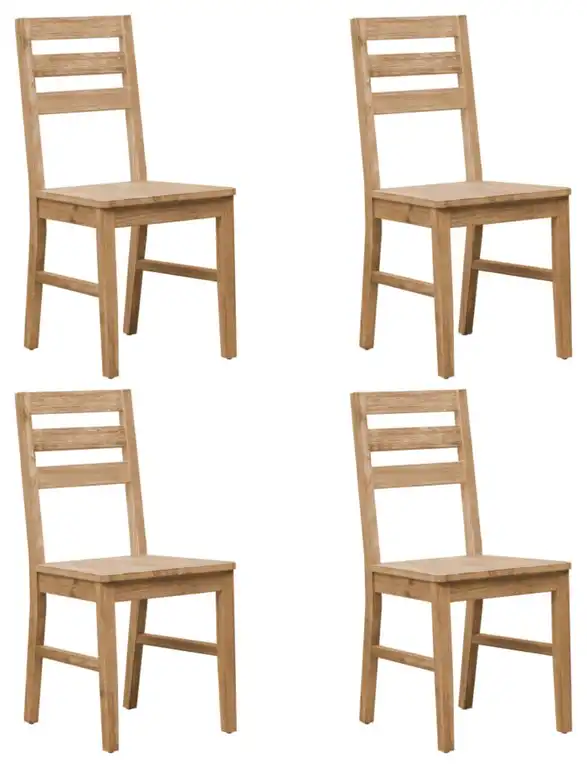 Vidaxl Dining Chairs, Set of 4, Solid Acacia Wood