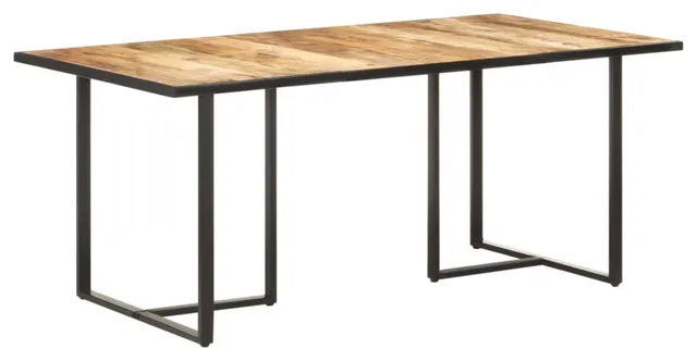 Vidaxl Dining Table 70.9" Rough Mango Wood