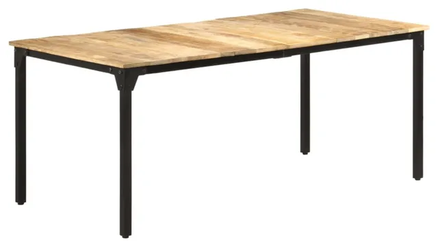 Vidaxl Dining Table 70.9"x35.4"x29.9" Rough Mango Wood