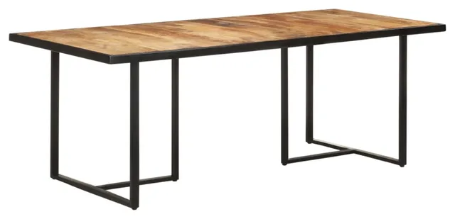 Vidaxl Dining Table 78.7" Rough Mango Wood