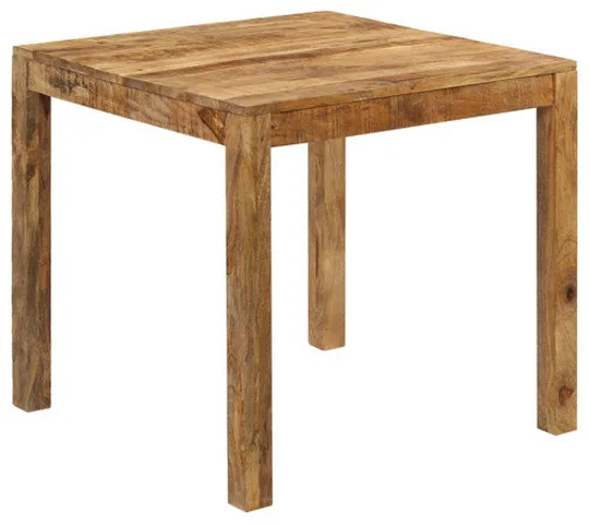 vidaXL Dining Table Brown Solid rough mango wood Medium Durable