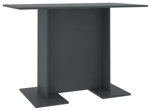 vidaXL Dining Table Kitchen Table Dining Room Dinner Table Gray Engineered Wood