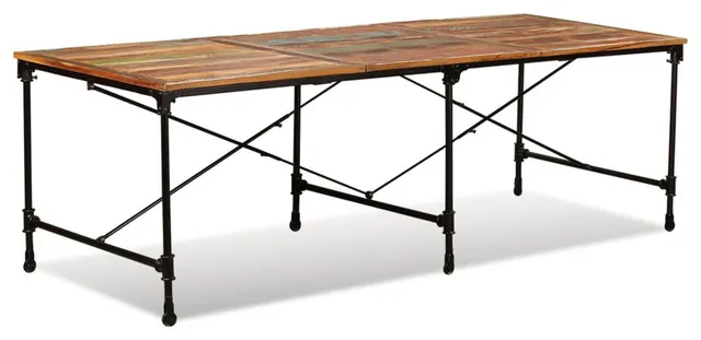 vidaXL Dining Table Solid Reclaimed Wood 94.5"