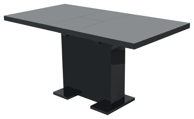 vidaXL Extendable Dining Table High Gloss Black