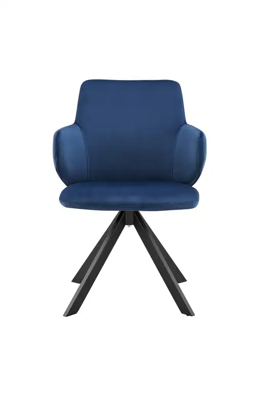 Vigo Swivel Side Chair, Set of 1, Blue