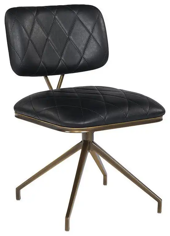Virtu Swivel Dining Chair, Bravo Black, Set of 2