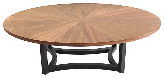Walnut Veneer Oval Top Dining Table