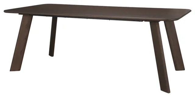 Welborn 84" Dark Brown Wood Rectangular Dining Table
