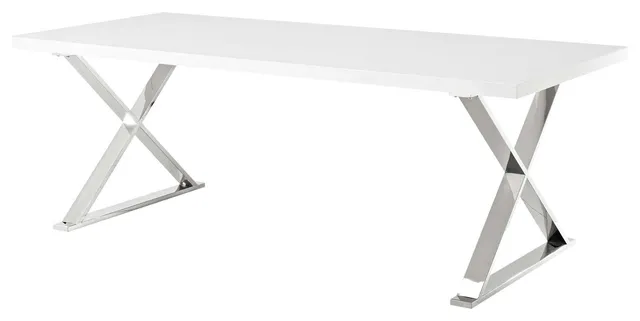 White Rectangular Table, 86.5"