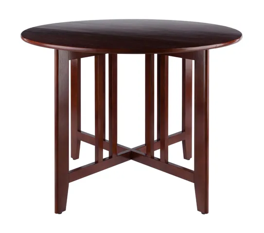 Winsome Wood Transitional Antique Walnut Solid And Composite Dining Table 94142