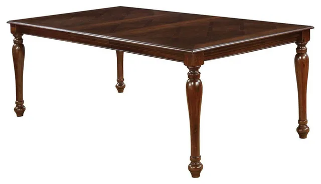 Wooden Dining Table, Brown Finish